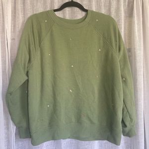 American Eagle flower crewneck sweater